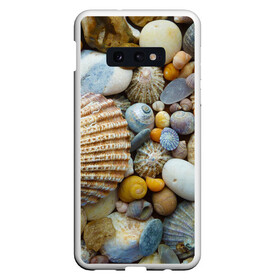 Чехол для Samsung S10E с принтом Морские ракушки и камни в Белгороде, Силикон | Область печати: задняя сторона чехла, без боковых панелей | камни | море | морские камни | ракушки