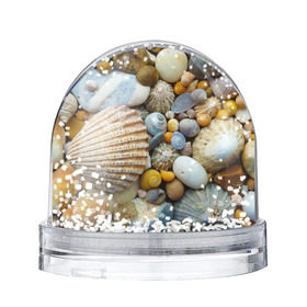 Снежный шар с принтом Морские ракушки и камни в Белгороде, Пластик | Изображение внутри шара печатается на глянцевой фотобумаге с двух сторон | камни | море | морские камни | ракушки