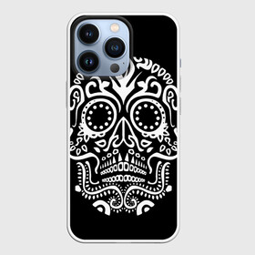 Чехол для iPhone 13 Pro с принтом Мексиканский череп в Белгороде,  |  | color | dead | death | eyes | girl | halloween | holiday | makeup | mask | mexican skull | mexico | ornament | pattern | взгляд | девушка | день мертвых | макияж | маска | мексика | мексиканский череп | мертвецов | орнамент | паутина | праздник