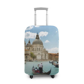 Чехол для чемодана 3D с принтом Венеция в Белгороде, 86% полиэфир, 14% спандекс | двустороннее нанесение принта, прорези для ручек и колес | europe | italy | venice | венеция | вода | европа | ес | италия | каникулы | лодки | отдых | отпуск | солнце | туризм
