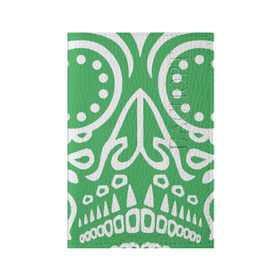 Обложка для паспорта матовая кожа с принтом Мексиканский череп в Белгороде, натуральная матовая кожа | размер 19,3 х 13,7 см; прозрачные пластиковые крепления | Тематика изображения на принте: mexi | день мертвых | мексика | мексиканский череп | мертвецов | орнамент | праздник | узоры | цветы
