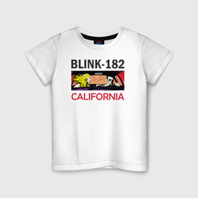 Детская футболка хлопок с принтом California в Белгороде, 100% хлопок | круглый вырез горловины, полуприлегающий силуэт, длина до линии бедер | Тематика изображения на принте: california | блинк