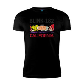 Мужская футболка премиум с принтом California в Белгороде, 92% хлопок, 8% лайкра | приталенный силуэт, круглый вырез ворота, длина до линии бедра, короткий рукав | Тематика изображения на принте: california | блинк