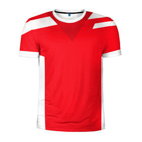 Мужская футболка 3D спортивная с принтом Красивый дизайн в Белгороде, 100% полиэстер с улучшенными характеристиками | приталенный силуэт, круглая горловина, широкие плечи, сужается к линии бедра | белый | бордовый | красивый дизайн | красный | линии | полосы | прямоугольник | треугольник | цвет