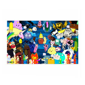 Бумага для упаковки 3D с принтом Adventure Time 1 в Белгороде, пластик и полированная сталь | круглая форма, металлическое крепление в виде кольца | Тематика изображения на принте: adventure time | bubblegum | dog | finn | jake | marcelline | время приключений | джейк и финн | марселин | пупырка