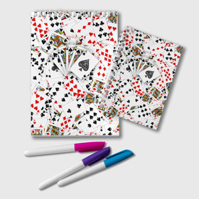 Блокнот с принтом Роял-флеш в Белгороде, 100% бумага | 48 листов, плотность листов — 60 г/м2, плотность картонной обложки — 250 г/м2. Листы скреплены удобной пружинной спиралью. Цвет линий — светло-серый
 | Тематика изображения на принте: карты | покер