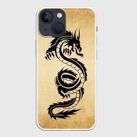 Чехол для iPhone 13 mini с принтом Убийственный змей в Белгороде,  |  | dragon | дракон | дракоша | змей | когти | крылья | монстр | огонь | пламя | рога | тату | татуировка | трайбл | чешуя | чудовище | шипы
