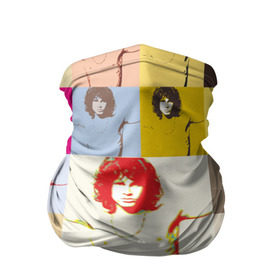 Бандана-труба 3D с принтом Pop Art Jim Morrison The Doors в Белгороде, 100% полиэстер, ткань с особыми свойствами — Activecool | плотность 150‒180 г/м2; хорошо тянется, но сохраняет форму | jim morrison | the doors | арт | дорс | моррисон