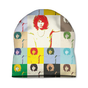 Шапка 3D с принтом Pop Art Jim Morrison The Doors в Белгороде, 100% полиэстер | универсальный размер, печать по всей поверхности изделия | Тематика изображения на принте: jim morrison | the doors | арт | дорс | моррисон