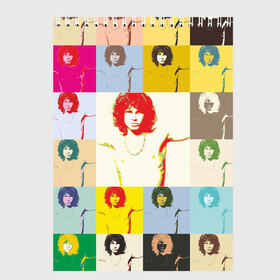 Скетчбук с принтом Pop Art Jim Morrison The Doors в Белгороде, 100% бумага
 | 48 листов, плотность листов — 100 г/м2, плотность картонной обложки — 250 г/м2. Листы скреплены сверху удобной пружинной спиралью | jim morrison | the doors | арт | дорс | моррисон