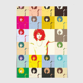 Постер с принтом Pop Art Jim Morrison The Doors в Белгороде, 100% бумага
 | бумага, плотность 150 мг. Матовая, но за счет высокого коэффициента гладкости имеет небольшой блеск и дает на свету блики, но в отличии от глянцевой бумаги не покрыта лаком | jim morrison | the doors | арт | дорс | моррисон