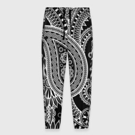 Мужские брюки 3D с принтом Paisley в Белгороде, 100% полиэстер | манжеты по низу, эластичный пояс регулируется шнурком, по бокам два кармана без застежек, внутренняя часть кармана из мелкой сетки | Тематика изображения на принте: орнамент | пейсли | турецкие огурцы