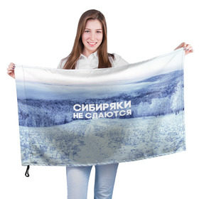 Флаг 3D с принтом Сибирь в Белгороде, 100% полиэстер | плотность ткани — 95 г/м2, размер — 67 х 109 см. Принт наносится с одной стороны | сибирь