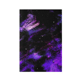 Обложка для паспорта матовая кожа с принтом Violet ultramarine в Белгороде, натуральная матовая кожа | размер 19,3 х 13,7 см; прозрачные пластиковые крепления | Тематика изображения на принте: потертости | темный | фиолетовый