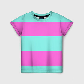 Детская футболка 3D с принтом Кислотные цвета в Белгороде, 100% гипоаллергенный полиэфир | прямой крой, круглый вырез горловины, длина до линии бедер, чуть спущенное плечо, ткань немного тянется | кислотные цвета | розовый