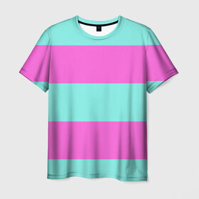 Мужская футболка 3D с принтом Кислотные цвета в Белгороде, 100% полиэфир | прямой крой, круглый вырез горловины, длина до линии бедер | кислотные цвета | розовый