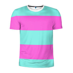 Мужская футболка 3D спортивная с принтом Кислотные цвета в Белгороде, 100% полиэстер с улучшенными характеристиками | приталенный силуэт, круглая горловина, широкие плечи, сужается к линии бедра | кислотные цвета | розовый