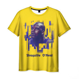 Мужская футболка 3D с принтом Shaquille O`Neal в Белгороде, 100% полиэфир | прямой крой, круглый вырез горловины, длина до линии бедер | Тематика изображения на принте: nba | баскетбол | баскетболист | спорт | шакил о’нил