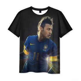 Мужская футболка 3D с принтом Neymar в Белгороде, 100% полиэфир | прямой крой, круглый вырез горловины, длина до линии бедер | барселона | бразилия | неймар | футбол | футболист