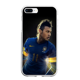Чехол для iPhone 7Plus/8 Plus матовый с принтом Neymar в Белгороде, Силикон | Область печати: задняя сторона чехла, без боковых панелей | Тематика изображения на принте: барселона | бразилия | неймар | футбол | футболист