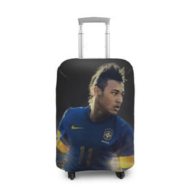 Чехол для чемодана 3D с принтом Neymar в Белгороде, 86% полиэфир, 14% спандекс | двустороннее нанесение принта, прорези для ручек и колес | барселона | бразилия | неймар | футбол | футболист