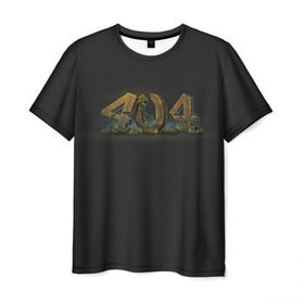 Мужская футболка 3D с принтом 404 в Белгороде, 100% полиэфир | прямой крой, круглый вырез горловины, длина до линии бедер | 404 | error