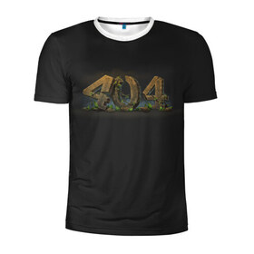 Мужская футболка 3D спортивная с принтом 404 в Белгороде, 100% полиэстер с улучшенными характеристиками | приталенный силуэт, круглая горловина, широкие плечи, сужается к линии бедра | 404 | error