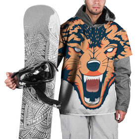 Накидка на куртку 3D с принтом Red wolf в Белгороде, 100% полиэстер |  | Тематика изображения на принте: вектор | волк | глаза | голова | голод | дикий | оранжевый | охота | хищник | ярость