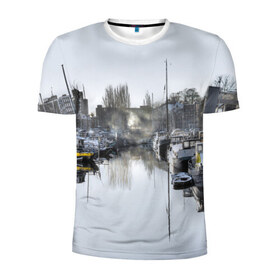Мужская футболка 3D спортивная с принтом Венеция в Белгороде, 100% полиэстер с улучшенными характеристиками | приталенный силуэт, круглая горловина, широкие плечи, сужается к линии бедра | sity | венеция | вода | город | европа | лето | лодки | любовь | мост | свет
