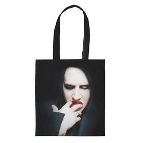 Сумка 3D повседневная с принтом Marilyn Manson в Белгороде, 100% полиэстер | Плотность: 200 г/м2; Размер: 34×35 см; Высота лямок: 30 см | звезда | знаменитость | музыка | мэрилин мэнсон | певец | рокер