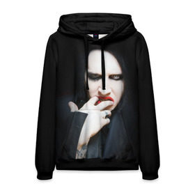 Мужская толстовка 3D с принтом Marilyn Manson в Белгороде, 100% полиэстер | двухслойный капюшон со шнурком для регулировки, мягкие манжеты на рукавах и по низу толстовки, спереди карман-кенгуру с мягким внутренним слоем. | Тематика изображения на принте: звезда | знаменитость | музыка | мэрилин мэнсон | певец | рокер