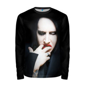 Мужской лонгслив 3D с принтом Marilyn Manson в Белгороде, 100% полиэстер | длинные рукава, круглый вырез горловины, полуприлегающий силуэт | звезда | знаменитость | музыка | мэрилин мэнсон | певец | рокер