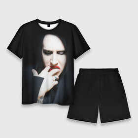 Мужской костюм с шортами 3D с принтом Marilyn Manson в Белгороде,  |  | звезда | знаменитость | музыка | мэрилин мэнсон | певец | рокер