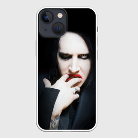 Чехол для iPhone 13 mini с принтом Marilyn Manson в Белгороде,  |  | звезда | знаменитость | музыка | мэрилин мэнсон | певец | рокер