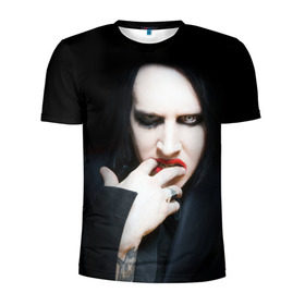 Мужская футболка 3D спортивная с принтом Marilyn Manson в Белгороде, 100% полиэстер с улучшенными характеристиками | приталенный силуэт, круглая горловина, широкие плечи, сужается к линии бедра | звезда | знаменитость | музыка | мэрилин мэнсон | певец | рокер