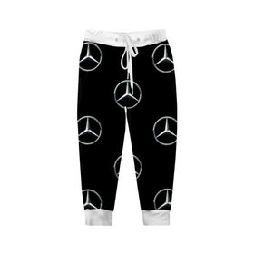 Детские брюки 3D с принтом Mercedes в Белгороде, 100% полиэстер | манжеты по низу, эластичный пояс регулируется шнурком, по бокам два кармана без застежек, внутренняя часть кармана из мелкой сетки | мерседес