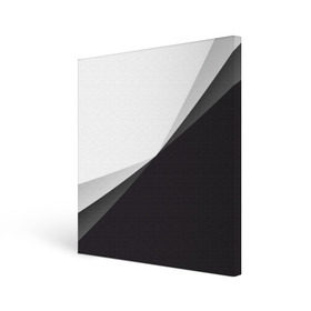Холст квадратный с принтом Минимализм в Белгороде, 100% ПВХ |  | белый | геометрия | полосы | черный