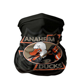 Бандана-труба 3D с принтом Anaheim Ducks 3D в Белгороде, 100% полиэстер, ткань с особыми свойствами — Activecool | плотность 150‒180 г/м2; хорошо тянется, но сохраняет форму | anaheim ducks | nhl | спорт | хоккей
