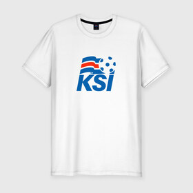Мужская футболка премиум с принтом Сборная Исландии по футболу в Белгороде, 92% хлопок, 8% лайкра | приталенный силуэт, круглый вырез ворота, длина до линии бедра, короткий рукав | 