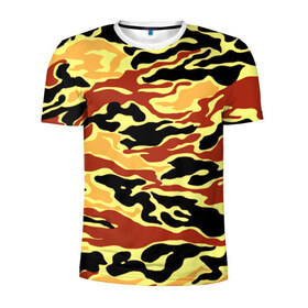 Мужская футболка 3D спортивная с принтом Пустынный камуфляж в Белгороде, 100% полиэстер с улучшенными характеристиками | приталенный силуэт, круглая горловина, широкие плечи, сужается к линии бедра | camo | армия | камо