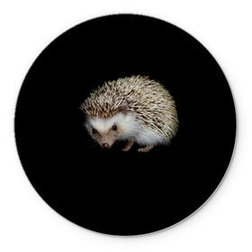 Коврик круглый с принтом Ежик 2 в Белгороде, резина и полиэстер | круглая форма, изображение наносится на всю лицевую часть | еж | ежик | животные