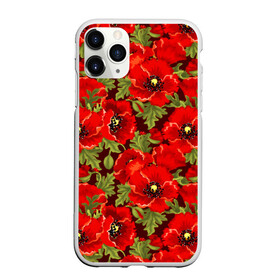 Чехол для iPhone 11 Pro матовый с принтом Маки в Белгороде, Силикон |  | flowers | poppies | red | wild | красные | мак | маки | полевые | цветы