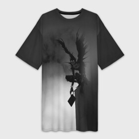 Платье-футболка 3D с принтом Тетрадь смерти 6 в Белгороде,  |  | death note | l | дэсу ното | кира | лайт | лайт ягами | рюк. миса | синигами | эл