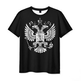 Мужская футболка 3D с принтом Двуглавый орел в Белгороде, 100% полиэфир | прямой крой, круглый вырез горловины, длина до линии бедер | двуглавый орел