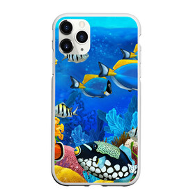 Чехол для iPhone 11 Pro матовый с принтом Экзотические рыбки в Белгороде, Силикон |  | животые | красочные | морские | рыбки | цветные | экзотические