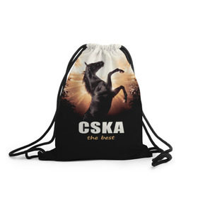 Рюкзак-мешок 3D с принтом CSKA the best в Белгороде, 100% полиэстер | плотность ткани — 200 г/м2, размер — 35 х 45 см; лямки — толстые шнурки, застежка на шнуровке, без карманов и подкладки | bcjhj