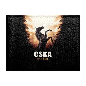 Обложка для студенческого билета с принтом CSKA the best в Белгороде, натуральная кожа | Размер: 11*8 см; Печать на всей внешней стороне | Тематика изображения на принте: bcjhj