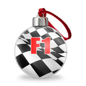 Ёлочный шар с принтом Формула 1 в Белгороде, Пластик | Диаметр: 77 мм | f1 | formula 1 | авто | автогонки | автоспорт | спорткар | финиш