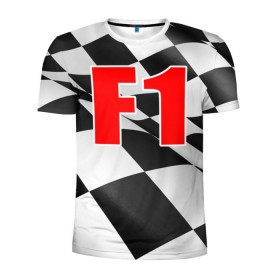 Мужская футболка 3D спортивная с принтом Формула 1 в Белгороде, 100% полиэстер с улучшенными характеристиками | приталенный силуэт, круглая горловина, широкие плечи, сужается к линии бедра | f1 | formula 1 | авто | автогонки | автоспорт | спорткар | финиш