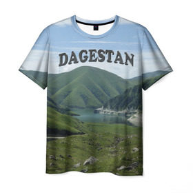 Мужская футболка 3D с принтом Дагестан 2 в Белгороде, 100% полиэфир | прямой крой, круглый вырез горловины, длина до линии бедер | Тематика изображения на принте: дагестан | даги | кавказ